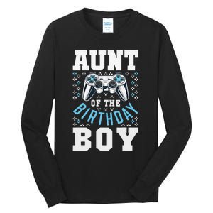 Aunt of the Birthday Matching Video Gamer Birthday Party Tall Long Sleeve T-Shirt