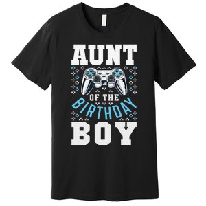 Aunt of the Birthday Matching Video Gamer Birthday Party Premium T-Shirt