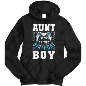 Aunt of the Birthday Matching Video Gamer Birthday Party Tie Dye Hoodie