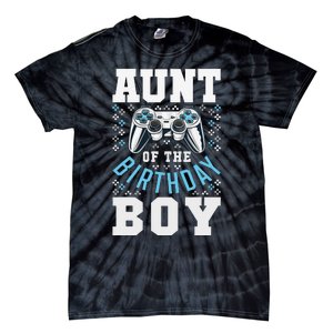 Aunt of the Birthday Matching Video Gamer Birthday Party Tie-Dye T-Shirt