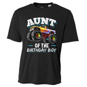 Aunt of the Birthday Monster Truck Birthday Party Cooling Performance Crew T-Shirt