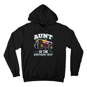 Aunt of the Birthday Monster Truck Birthday Party Hoodie