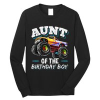 Aunt of the Birthday Monster Truck Birthday Party Long Sleeve Shirt