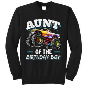 Aunt of the Birthday Monster Truck Birthday Party Sweatshirt