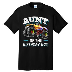 Aunt of the Birthday Monster Truck Birthday Party Tall T-Shirt