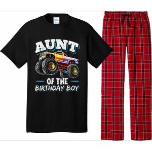 Aunt of the Birthday Monster Truck Birthday Party Pajama Set