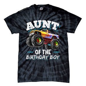 Aunt of the Birthday Monster Truck Birthday Party Tie-Dye T-Shirt