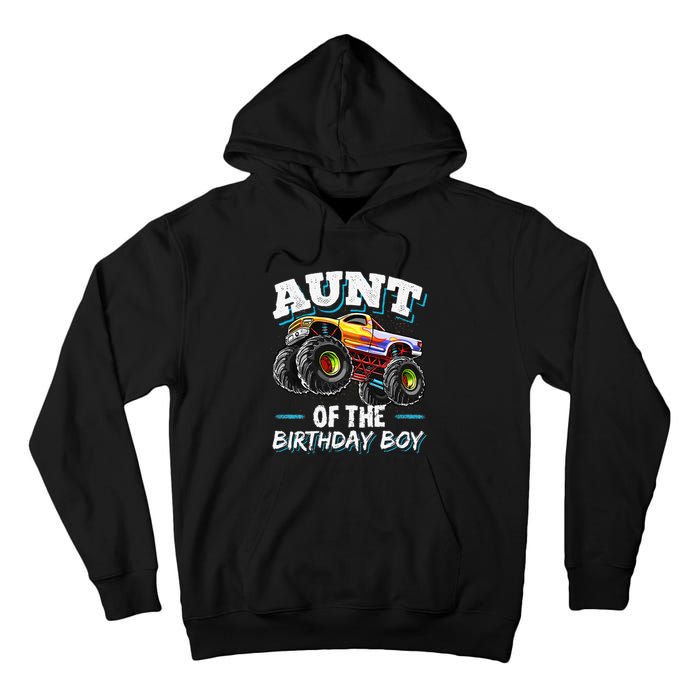 Aunt of the Birthday Monster Truck Birthday Party Tall Hoodie