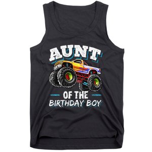 Aunt of the Birthday Monster Truck Birthday Party Tank Top