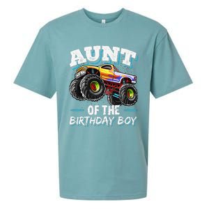 Aunt of the Birthday Monster Truck Birthday Party Sueded Cloud Jersey T-Shirt