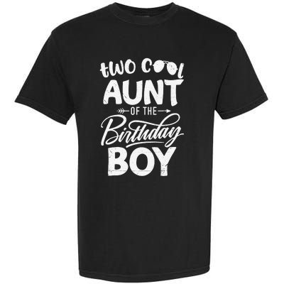 Aunt of the Birthday Two Cool 2nd Bday Mother Mama Mommy Garment-Dyed Heavyweight T-Shirt