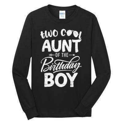 Aunt of the Birthday Two Cool 2nd Bday Mother Mama Mommy Tall Long Sleeve T-Shirt