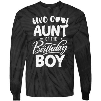 Aunt of the Birthday Two Cool 2nd Bday Mother Mama Mommy Tie-Dye Long Sleeve Shirt