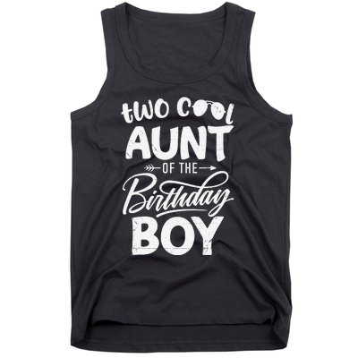 Aunt of the Birthday Two Cool 2nd Bday Mother Mama Mommy Tank Top