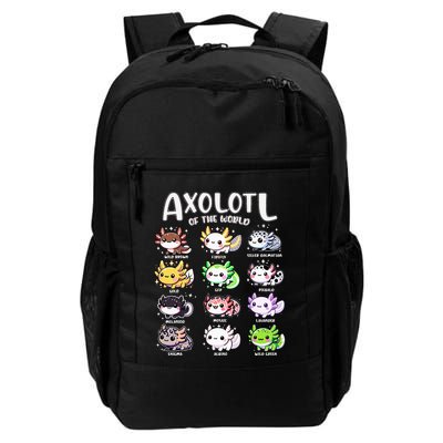 Axolotls Of The World Kawaii Types Of Axolotl Fish Amphibian Backpack