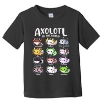 Axolotls Of The World Kawaii Types Of Axolotl Fish Amphibian Toddler T-Shirt