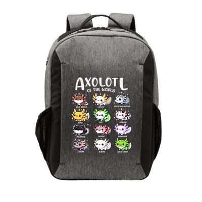 Axolotls Of The World Kawaii Types Of Axolotl Fish Amphibian Vector Backpack