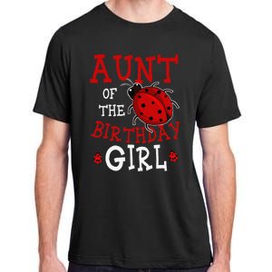 Aunt Of The Birthday Ladybug Bday Party Celebration Adult ChromaSoft Performance T-Shirt