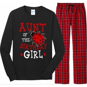 Aunt Of The Birthday Ladybug Bday Party Celebration Long Sleeve Pajama Set