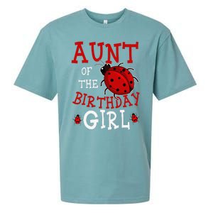 Aunt Of The Birthday Ladybug Bday Party Celebration Sueded Cloud Jersey T-Shirt