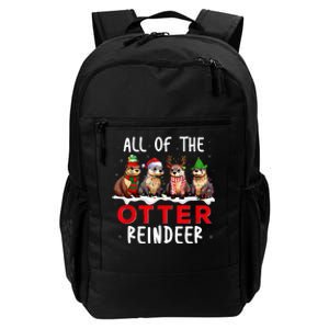 All Of The Otter Reindeer Santa Christmas Xmas Otter Lover Daily Commute Backpack