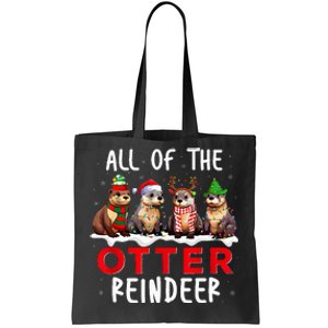 All Of The Otter Reindeer Santa Christmas Xmas Otter Lover Tote Bag