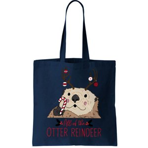 All Of The Otter Reindeer Funny Christmas Ugly Tote Bag