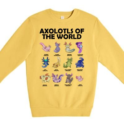 Axolotls Of The World Premium Crewneck Sweatshirt