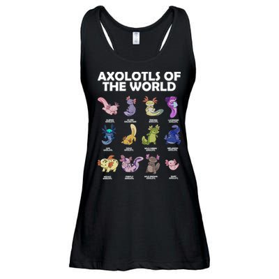Axolotls Of The World Ladies Essential Flowy Tank