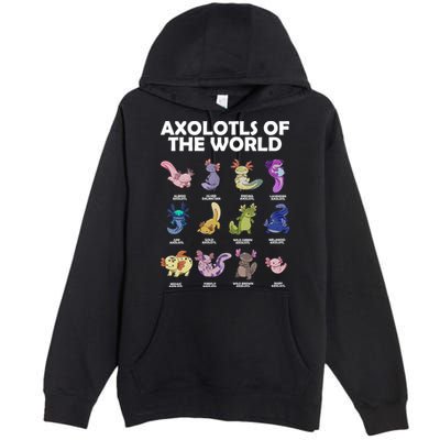 Axolotls Of The World Premium Pullover Hoodie