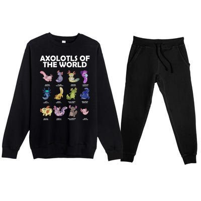 Axolotls Of The World Premium Crewneck Sweatsuit Set