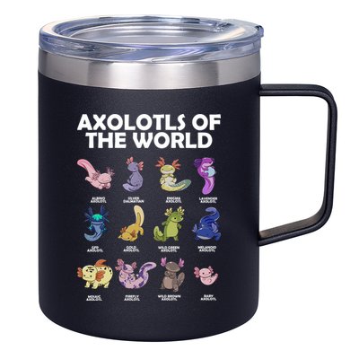 Axolotls Of The World 12oz Stainless Steel Coffee Mug