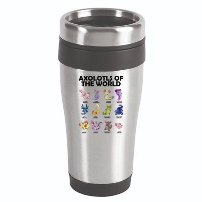 Axolotls Of The World 16oz Travel Tumbler