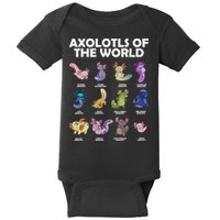Axolotls Of The World Baby Bodysuit