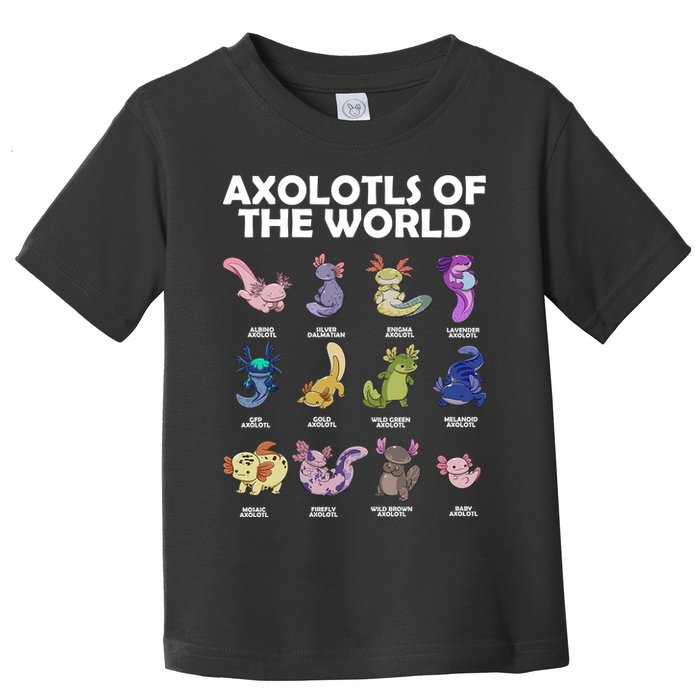Axolotls Of The World Toddler T-Shirt