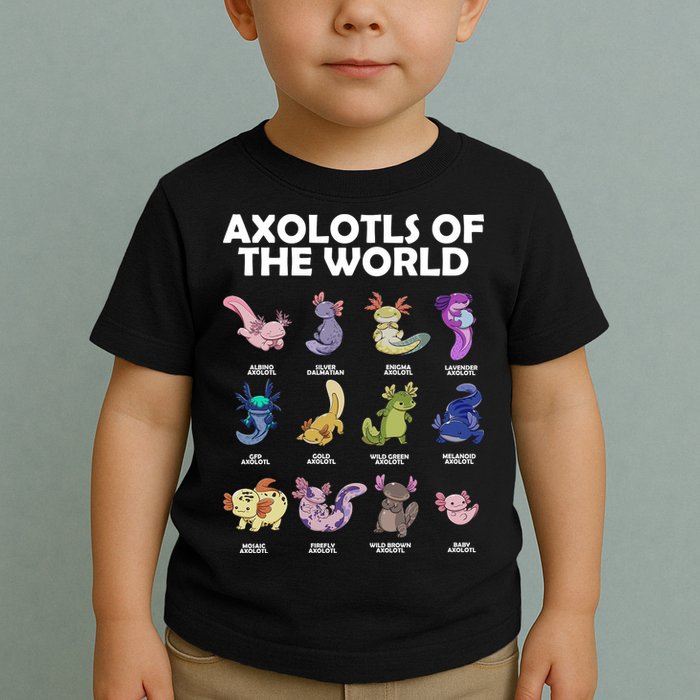 Axolotls Of The World Toddler T-Shirt