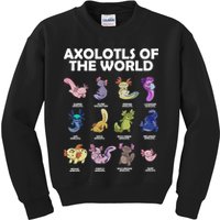 Axolotls Of The World Kids Sweatshirt