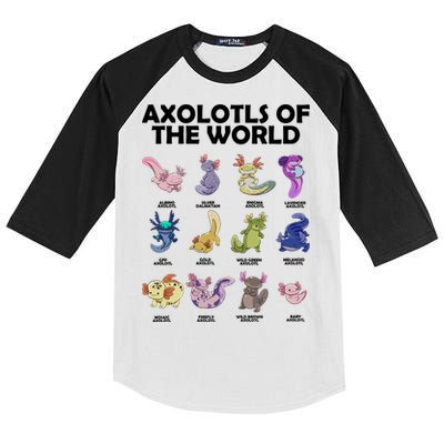 Axolotls Of The World Kids Colorblock Raglan Jersey