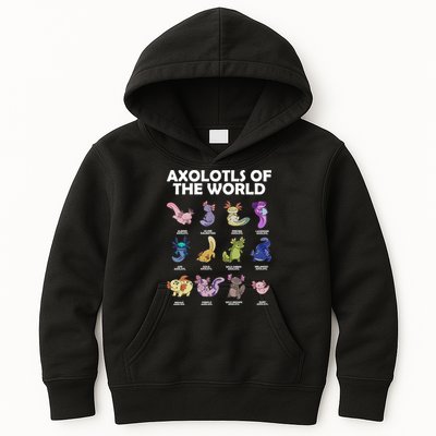 Axolotls Of The World Kids Hoodie