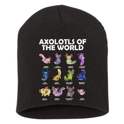 Axolotls Of The World Short Acrylic Beanie