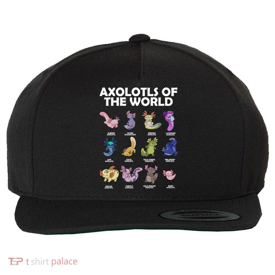 Axolotls Of The World Wool Snapback Cap