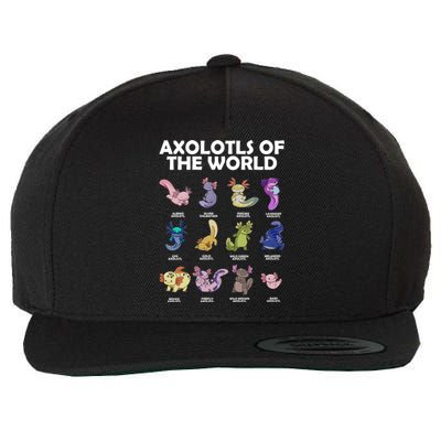 Axolotls Of The World Wool Snapback Cap