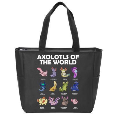 Axolotls Of The World Zip Tote Bag