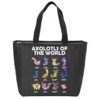 Axolotls Of The World Zip Tote Bag