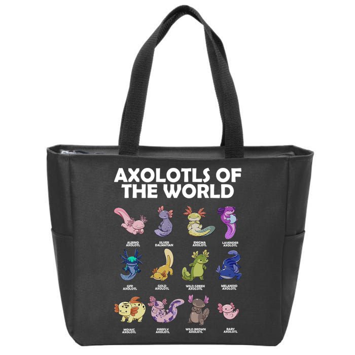 Axolotls Of The World Zip Tote Bag
