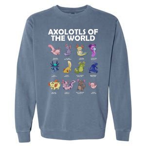 Axolotls Of The World Garment-Dyed Sweatshirt