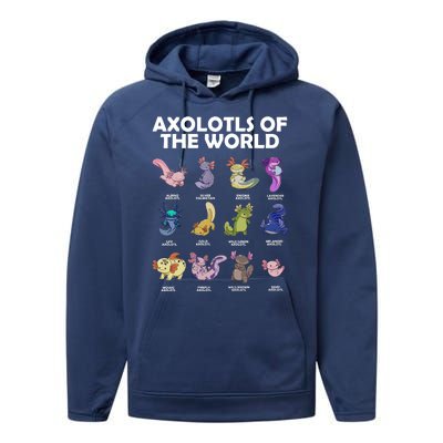 Axolotls Of The World Performance Fleece Hoodie