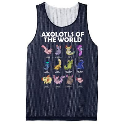 Axolotls Of The World Mesh Reversible Basketball Jersey Tank