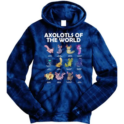 Axolotls Of The World Tie Dye Hoodie