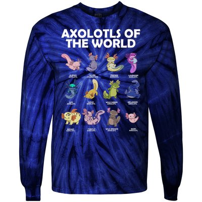 Axolotls Of The World Tie-Dye Long Sleeve Shirt